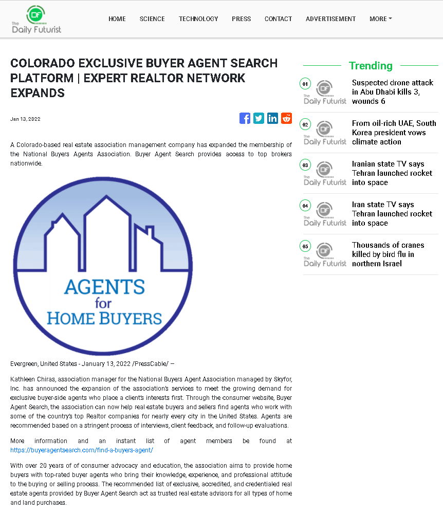 Colorado Exclusive Buyer Agent Search Platform - Expert Realtor Network Expands