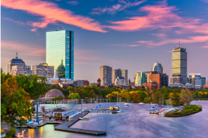 Famous harbor in Boston, MA