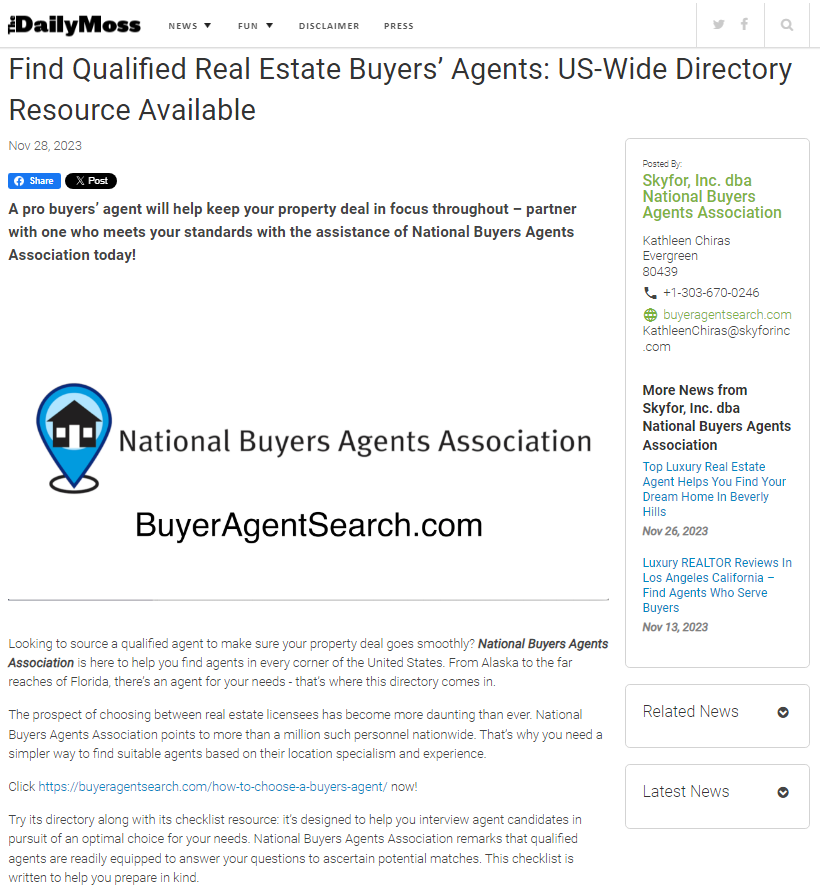 Find Qualified Real Estate Buyers’ Agents: US-Wide Directory Resource Available