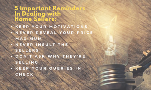 buyer tips dealing with sellers